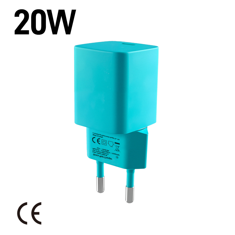 El adaptador del cargador 20W USB-C de la pared con el CE del enchufe de la UE aprobó LX20SC-120300-ZE